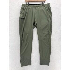 Abercrombie Fitch YPB Pants Mens XL Green Track Jogger Zip Ankle Gym Running